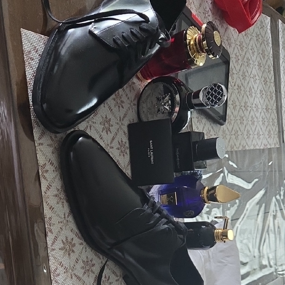 Saint Laurent Black Patent Leather Oxfords